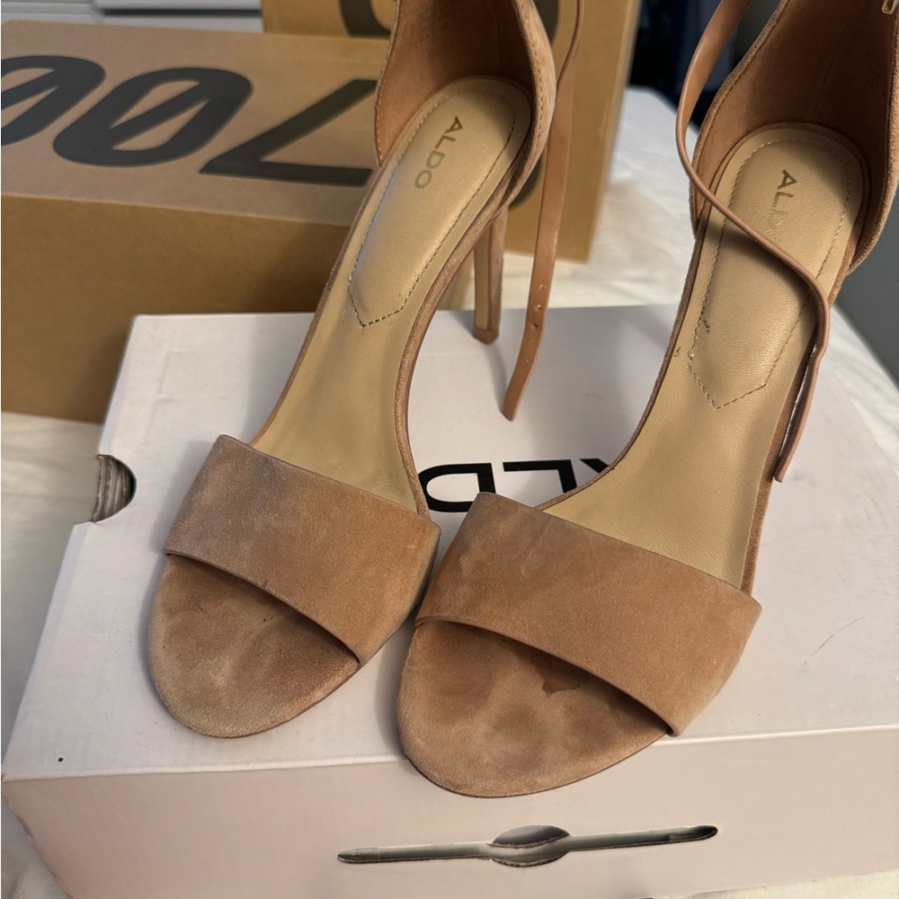 Aldo Tan Heels Elegant Minimalist Design